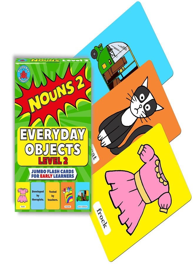 Brainy Bug Resources Everyday Objects Level 2 | 30 Audio-Enabled Flashcards | Nouns | Audio in Hindi, English, Punjabi, Tamil, Kannada, Telugu | Spoken English | Special Needs Kids - Image 1